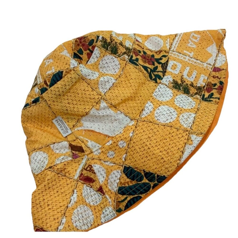 Farm Rio‎ Women's Multicolor Color-block Bucket Hat Sz M/L Floral Casual Boho - Picture 2 of 4